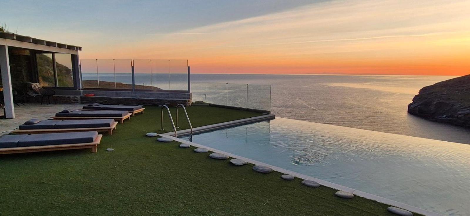 Anastasis Luxury Villa Andros With Heated Pool Sineti Eksteriør billede