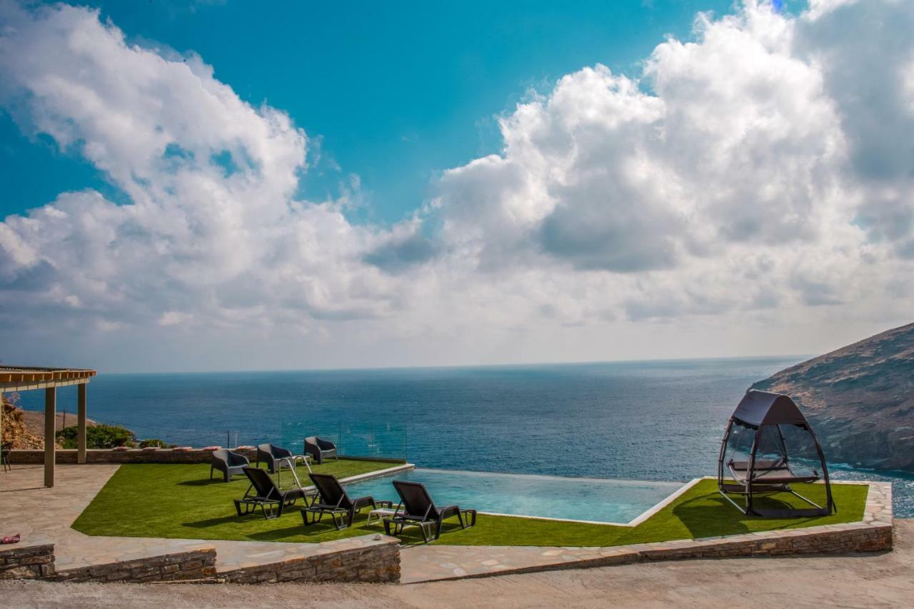Anastasis Luxury Villa Andros With Heated Pool Sineti Eksteriør billede