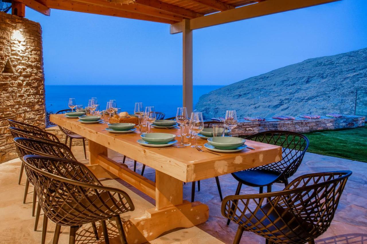 Anastasis Luxury Villa Andros With Heated Pool Sineti Eksteriør billede