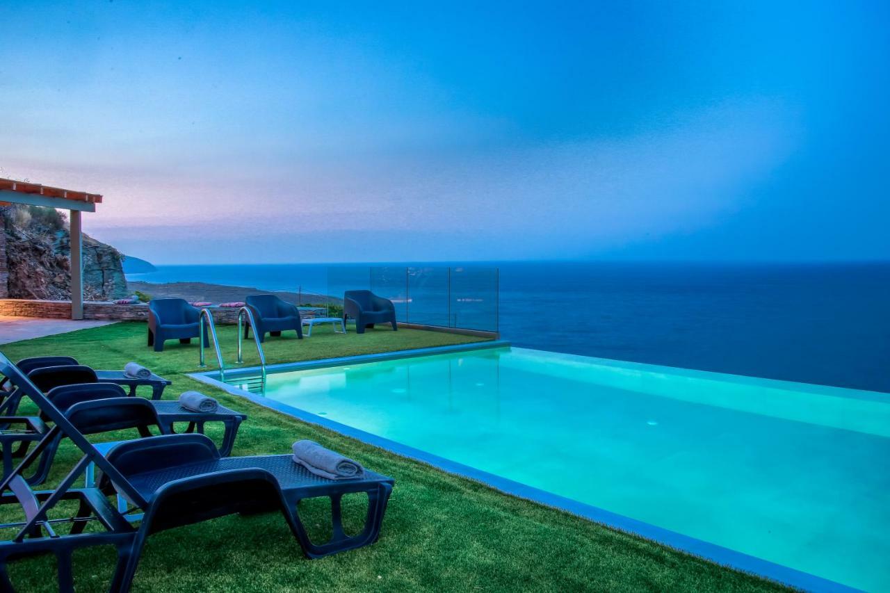 Anastasis Luxury Villa Andros With Heated Pool Sineti Eksteriør billede