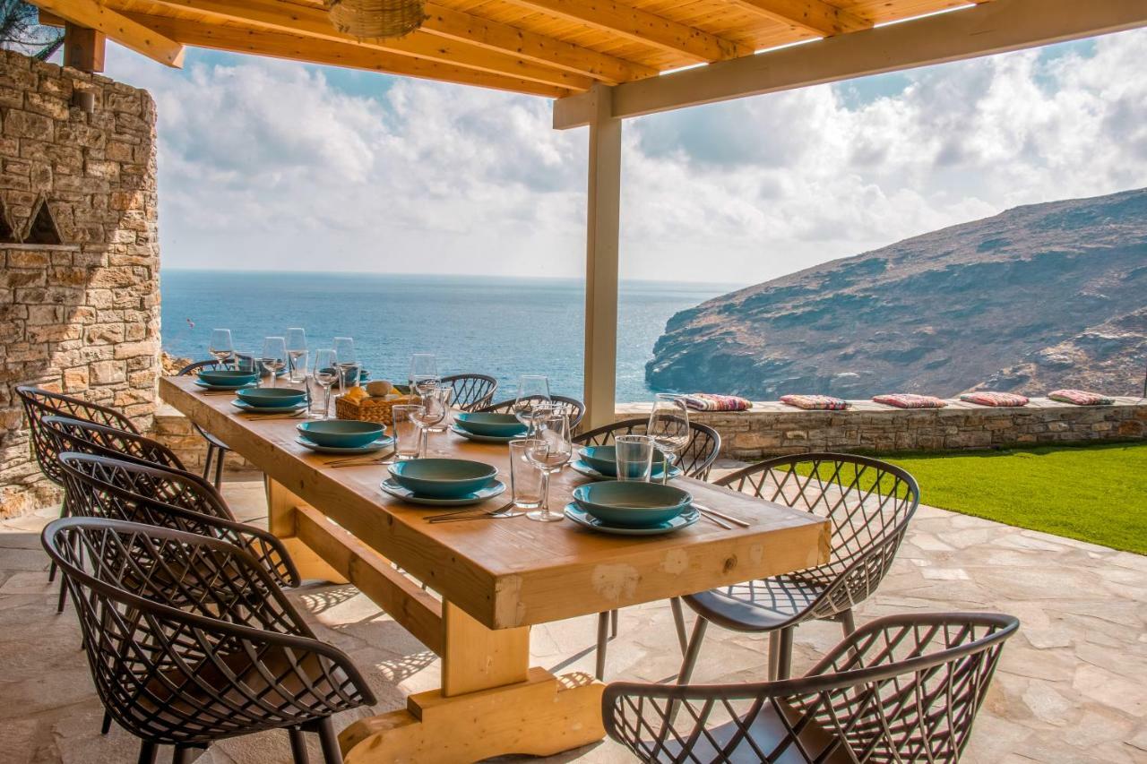 Anastasis Luxury Villa Andros With Heated Pool Sineti Eksteriør billede