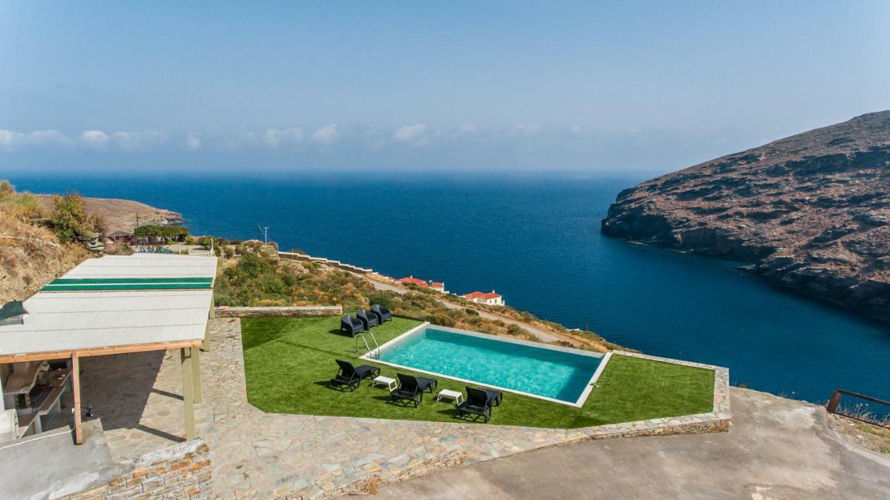 Anastasis Luxury Villa Andros With Heated Pool Sineti Eksteriør billede